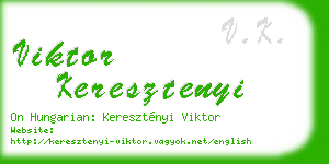 viktor keresztenyi business card